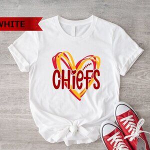 KC Chiefs Heart Love Shirt Kansas City Football Fan Love Heart NFL Tee 26